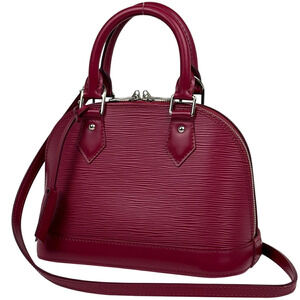 Louis Vuitton Alma Shoulder Bag Handbag Epi Leather Fuchsia